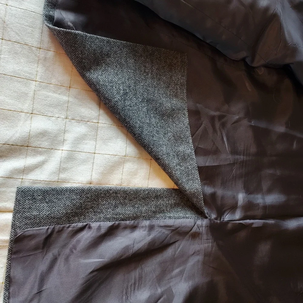 Ruffini Italy Sport Coat 42L Gray Camel Hair Blend Herringbone Blazer‎ Jacket